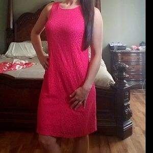 Women's size 8 Kim Rogers coral lace dress